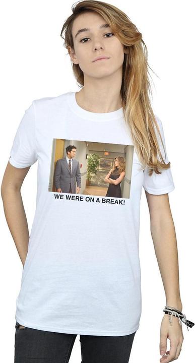 Actual product image Friends Womens/Ladies We Were On A Break Hallway Cotton Boyfriend T-Shirt (XXL)
