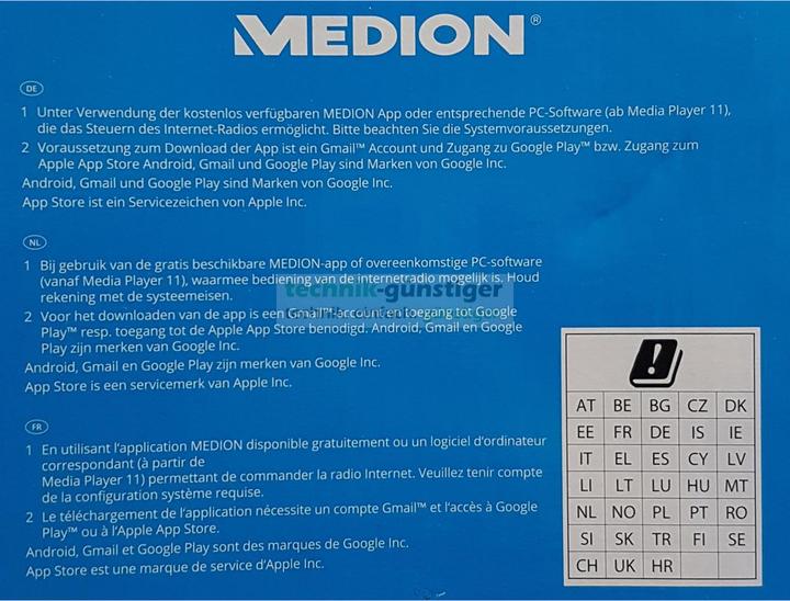 Image du produit Medion P85035 (MD87090) Radio Internet avec DAB+, FM, noir (FM, DAB+ DAB, WiFi)