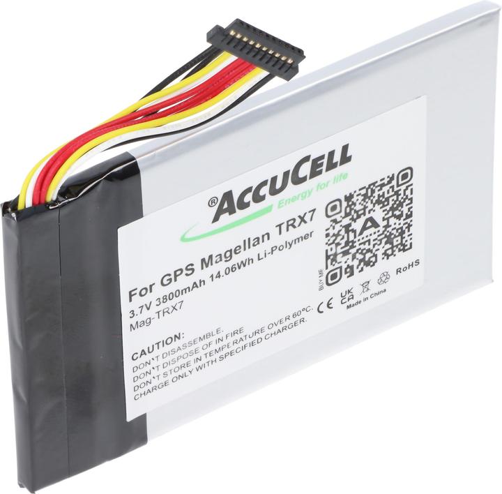 Actual product image XCell BATTERY 3.7V 3.800mAh 14.06Wh Li-Polymer N496 for GPS Magellan TRX7
