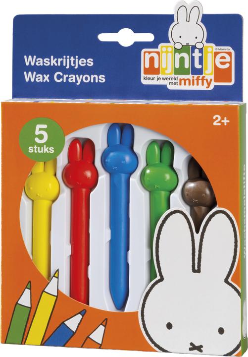 Productafbeelding Bambolino Toys Nijntje waskrijtjes (Blauw, Rood, Groen, Bruin, Geel, 5 x)