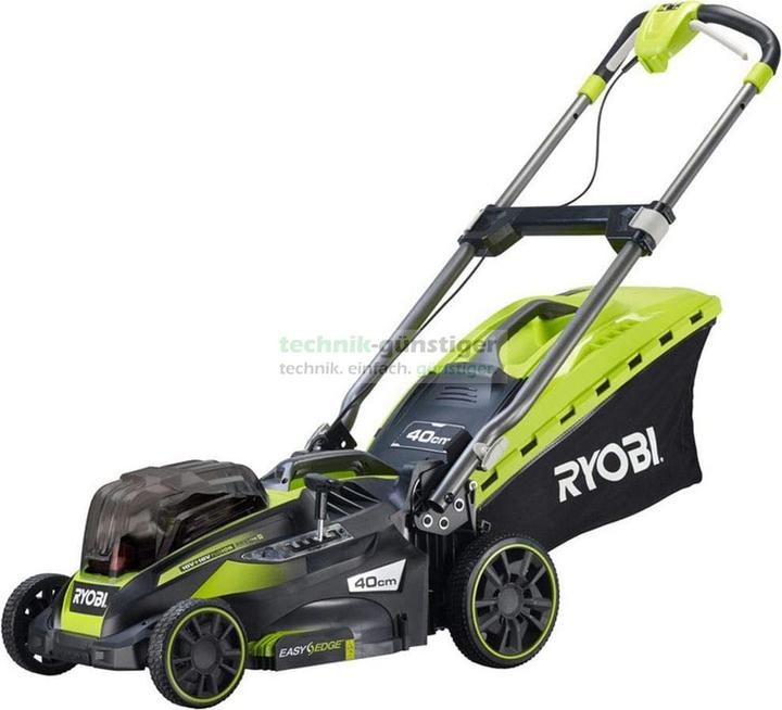 Ryobi Battery lawnmower RLM18X41H240, 2x 18V, 40 cm cutting width, 5-stage central... (Rechargeable battery operated)