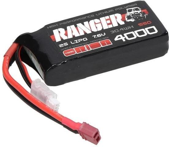 Produktbild Team Orion 2S 55C Ranger Crawler HV Shorty LiPo Battery (7.6V/4000mAh) (7.60 V, 4000 mAh)