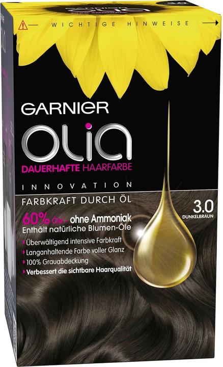 Image du produit Garnier Olia, 3,0 brun foncé, colorant capillaire (3.0, Brun foncé)