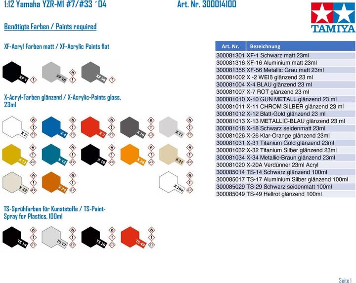 Produktbild Tamiya Yamaha YZR-M1