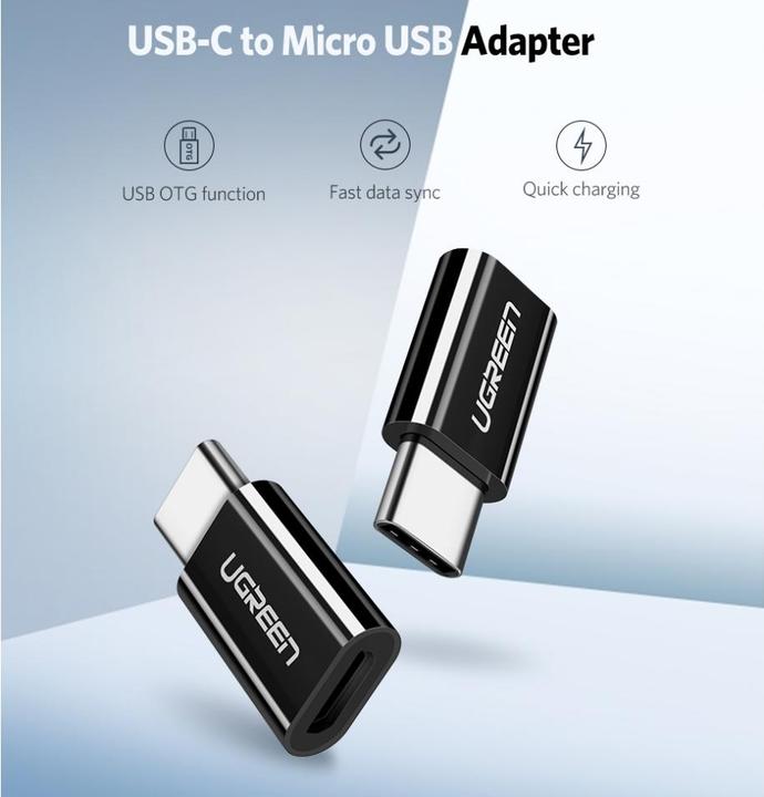 Actual product image Ugreen USB-C to Micro USB Adapter (USB Type C, Micro USB)