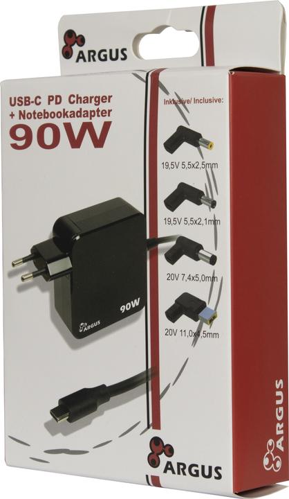 Image du produit Intertech Inter-Tech PD-Charger USB C,PSU PD-2090, PD 90W, noir (90 W)