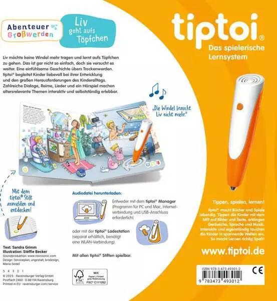 Actual product image tiptoi The adventure of growing up: Liv goes potty (German, Sandra Grimm, 2025)