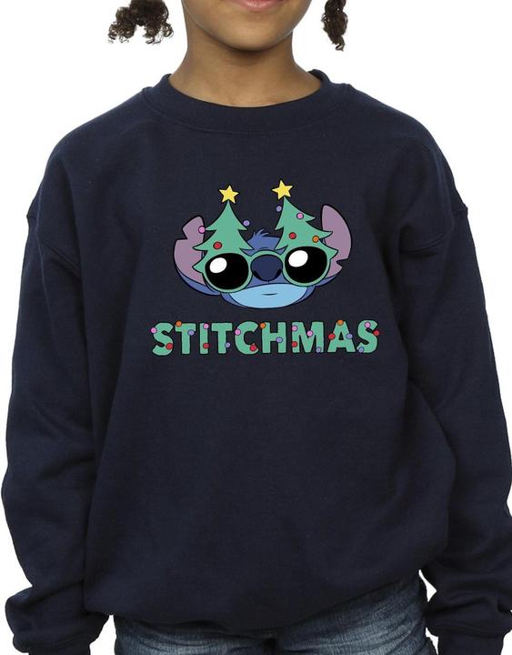Immagine prodotto Disney Lilo & Stitch Stitchmas Glasses Felpa Ragazze (140, 146)