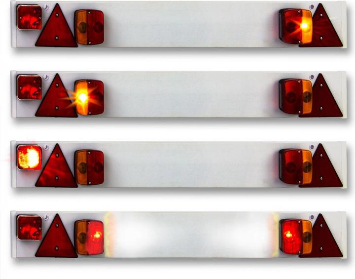 Actual product image Dema Stangenleuchte m. Nebelschlussleuchte Beleuchtung PKW Anhänger 122 cm