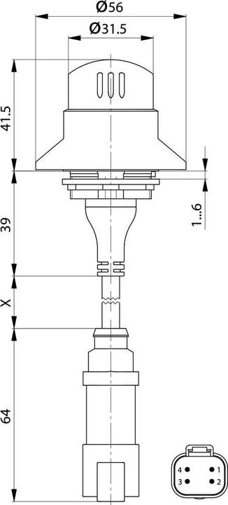 Actual product image Schlegel Emergency stop switch 2 NC contacts IP65, IP69K, IP67 1pc.