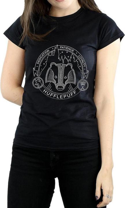 Image du produit T-shirt en coton pour dames et demoiselles de Hufflepuff (L)