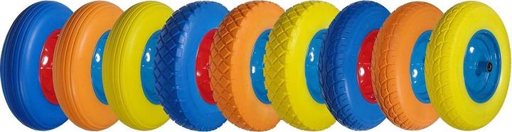 Actual product image MAR PU Wheel 400-8 Wheelbarrow wheel solid rubber with axle 4.80/4.00-8 Polyurethane rubber M251