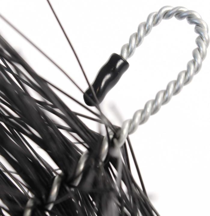 Actual product image Wiltec Black Brush Pond Filter Brush, Set with 24 Brushes for Removing finest Particles, 40cm x Ø 15cm, in