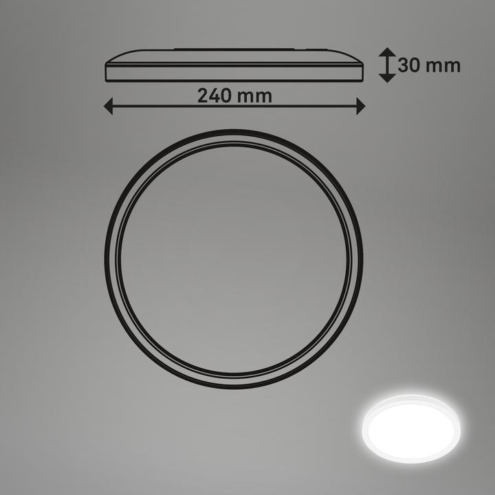 Actual product image Briloner LED panel, white, 1xLED board/16W/1900lm 4000K, on/off, IP20 (1900 lm)