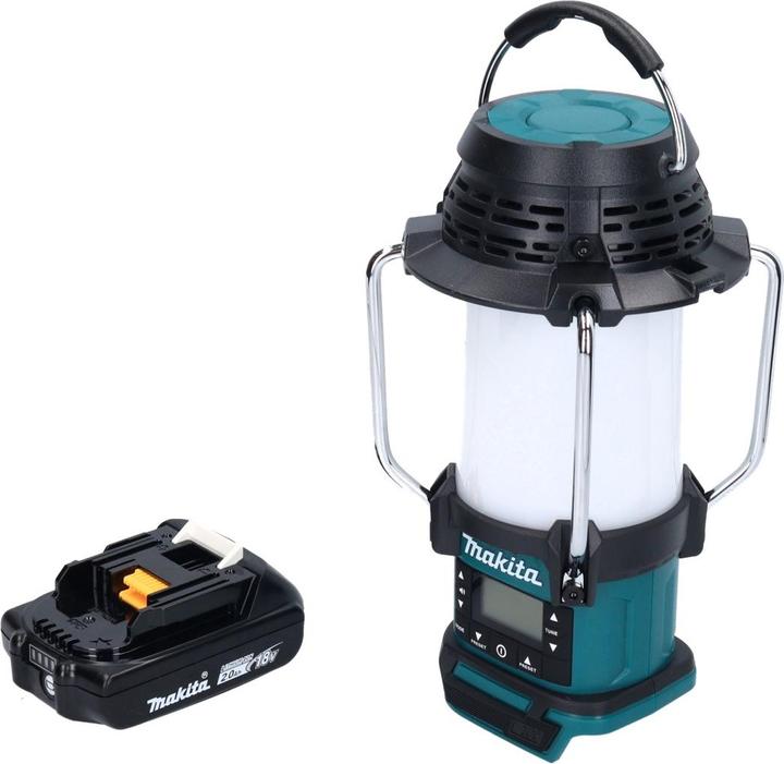 Produktbild Makita DMR 055 A1 Akku Radio 18 V FM mit Laterne 360° Taschenlampe + 1x Akku 2,0 Ah - ohne (AM, FM)