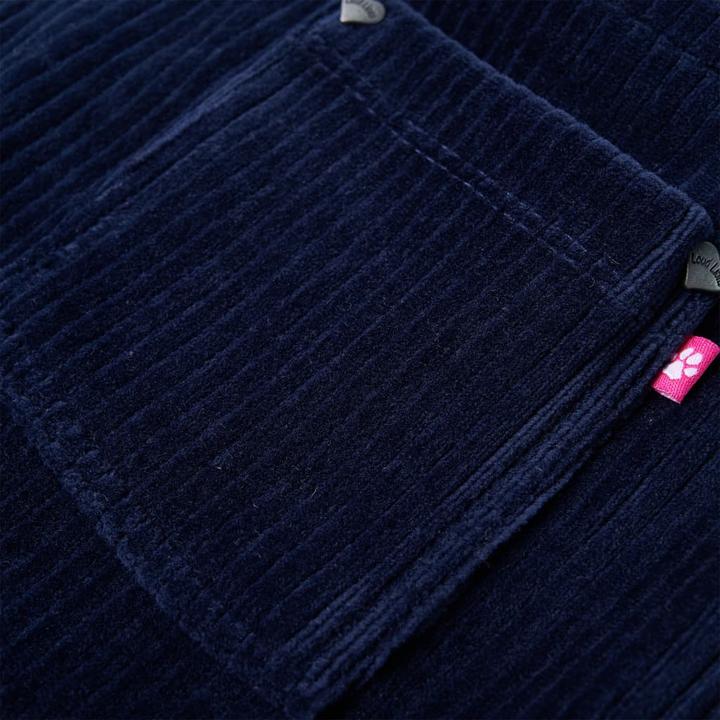 Produktbild VidaXL Kinder-Latzkleid Cord Marineblau 92,Material: 58 (92)