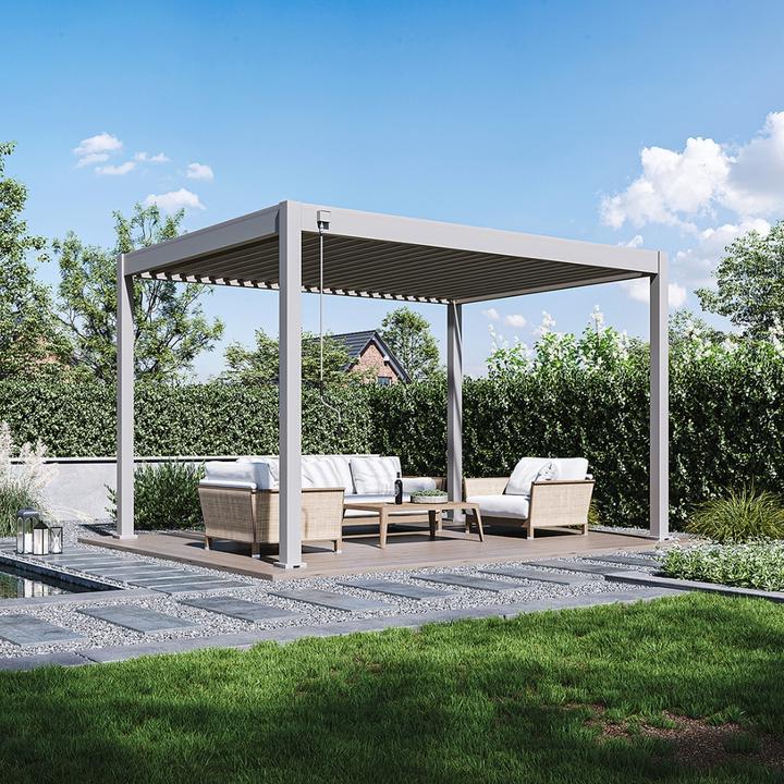 Immagine prodotto Weide Pergola Classic 3x4m mit Lamellendach Sand (400 cm, 300 cm)