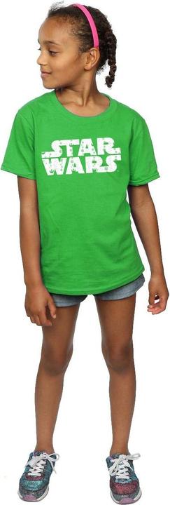 Actual product image Star Wars Girls Christmas Logo Cotton T-Shirt (140, 146)