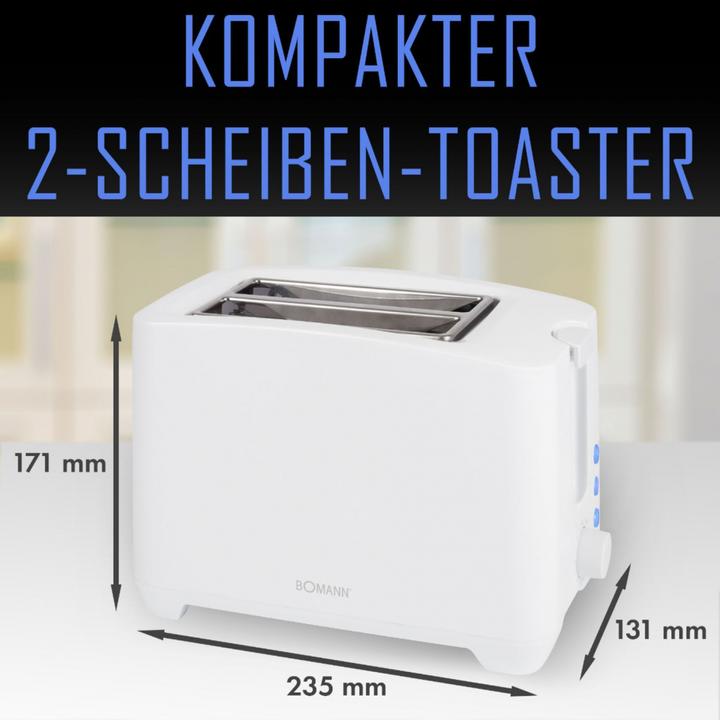 Produktbild Bomann TA 6065 CB Toaster weiss