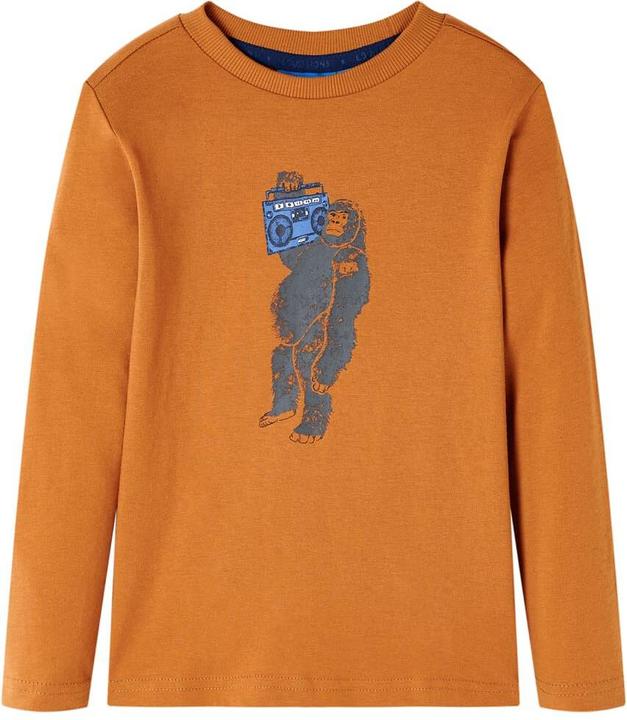 Produktbild VidaXL Kinder-Langarmshirt Dunkelocker 128,Material: 100 (128)