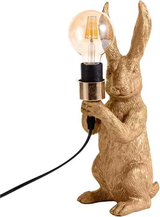 Hermex Hasenlampe Nachttischlampe Tiermotiv-Beleuchtung Hasen-Dekoleuchte (E27)