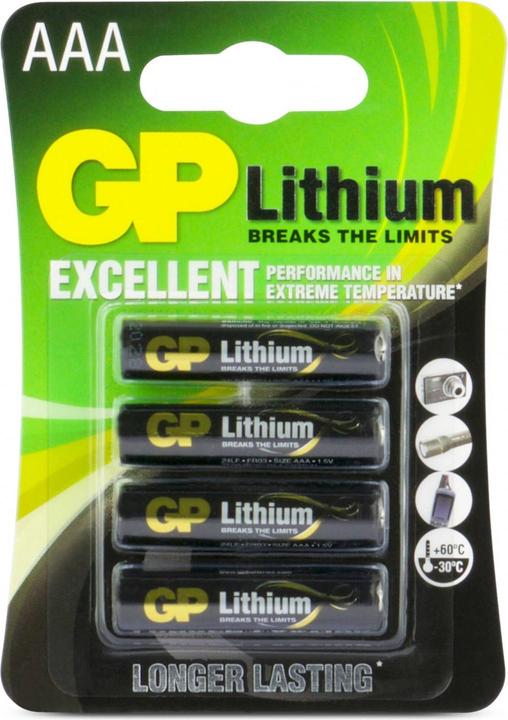 Actual product image GP Batteries Excellent Lithium Micro (4 pcs., AAA)