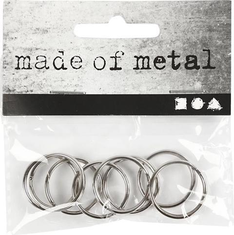 Produktbild Creativ Company Schlüsselringe 20mm, Set mit 8 Stück, aus Metall