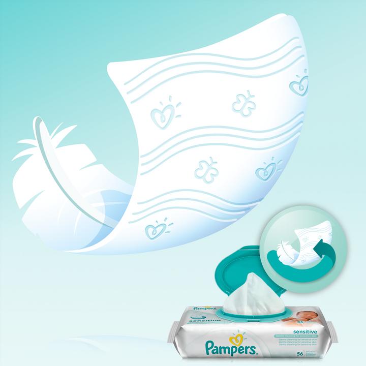 Actual product image Pampers Sensitive (56 Piece)