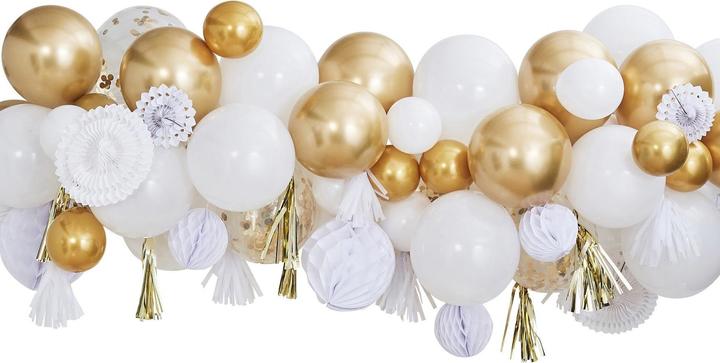 Immagine prodotto Ginger Ray Scatola di palloncini e decorazioni per feste in oro