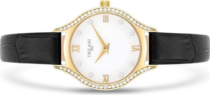Image du produit Trilani Montre à quartz pour femme en cuir véritable noir - 30492 (Montre analogique, 26 mm)