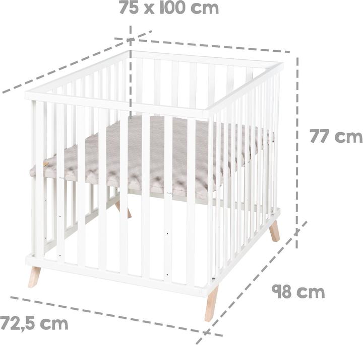 Immagine prodotto Roba Box 75x100 cm con piedini in legno Lil Planet grigio (72.50 cm, 98 cm)