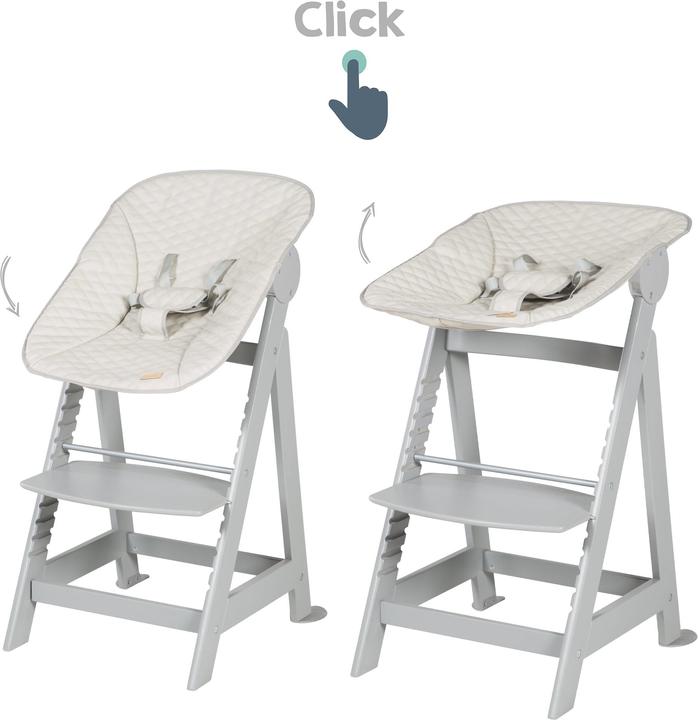 Actual product image Roba Stair High Chair, Set 2in1 Greyish quilted (Highchair)