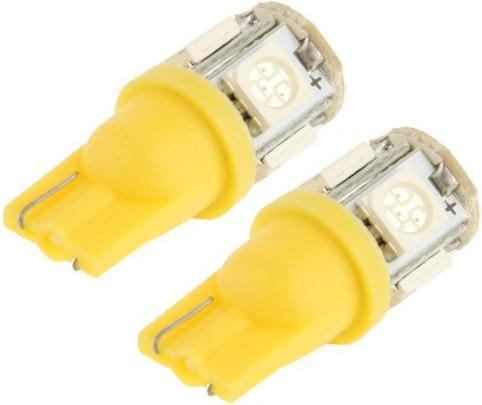 Actual product image Hermex 2x T10 5 LED SMD Car Lighting Bulbs Lamps Bulbs- XENON Yellow