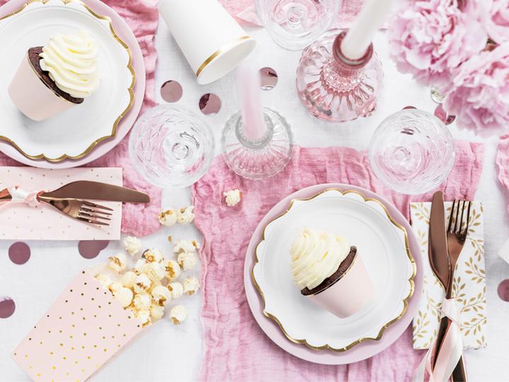 Image du produit Partydeco Boîtes pour popcorn Dots, rose pâle, 7x7x12.5cm (1 pkt / 6 pc.)