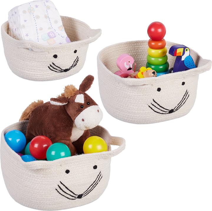 Produktbild Relaxdays 3-tlg. Aufbewahrungskorb-Set (3 x)