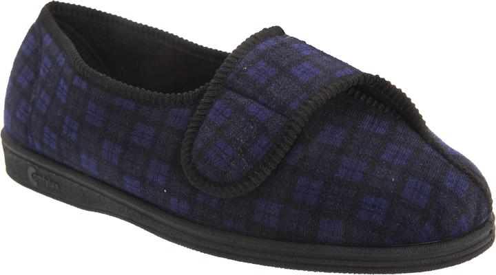Produktbild Comfylux Georgie Hausschuhe Pantoffeln Mit Klettverschluss Besonders Weit (47)