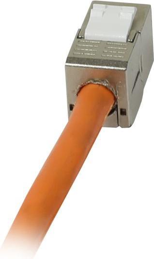 Image du produit Synergy 21 Keystone,Module TP femelle(RJ45) CAT6A 500MHz Short avec serre-câble (Module Keystone)