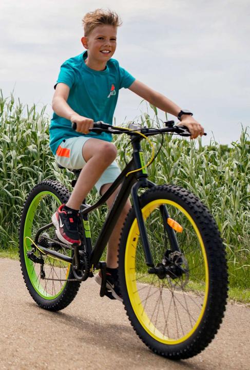 Actual product image Volare Gradient Kinderfiets Jongens 20 inch Zwart Geel Groen 6 speed Prime Collection (20")