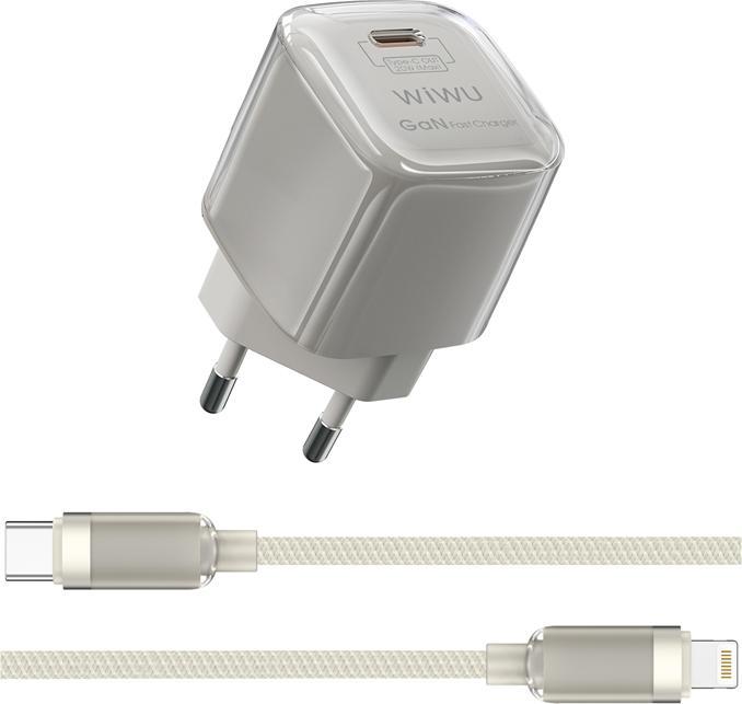 Produktbild Wiwu Jello 20W GaN Ladegeräte-Sets Wi-U016 C-L, EU-Stecker (20 W)