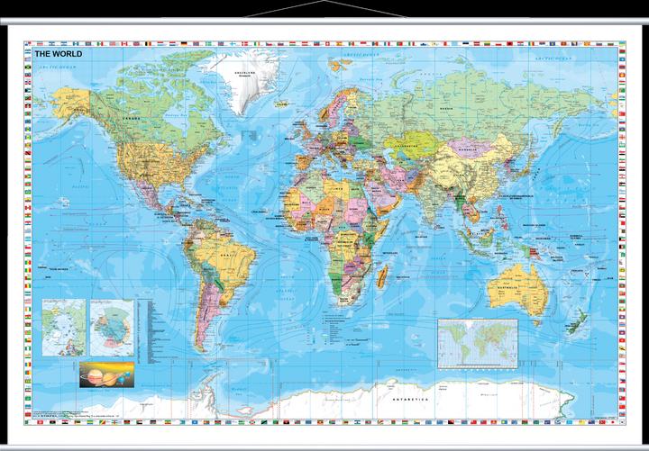 Actual product image Franken Map Board World laminated