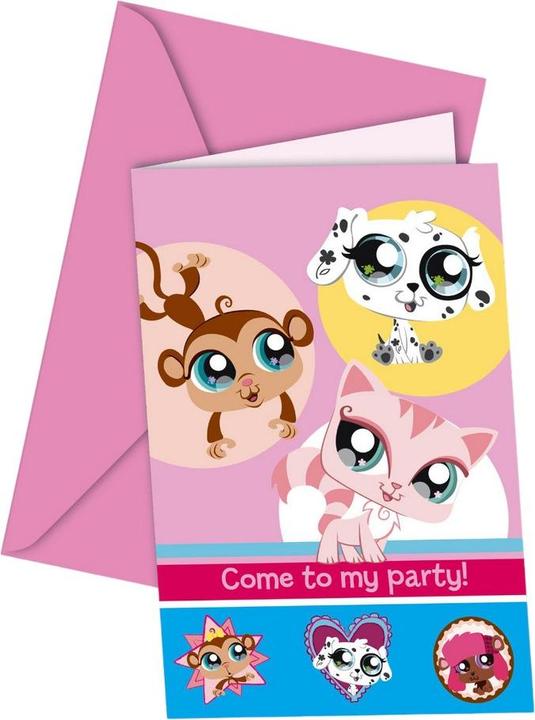 Actual product image Littlest Pet Shop Pets Party Invitations (Pack of 6) (6 pcs.)