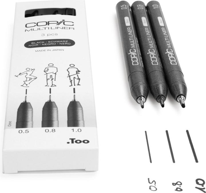 Produktbild Copic Multiliner (Schwarz, 3 x)