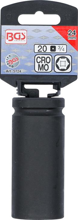 Actual product image BGS Impact Socket Hexagon, deep 20 mm (3/4") Drive 24 mm (24 mm)