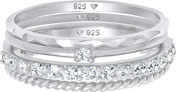 Immagine prodotto Elli Anello di cristallo, set di anelli (52, 925 Argento)