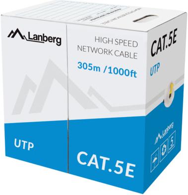 Produktbild Lanberg LCU5-10CC-0305-Y Netzwerkkabel 305 m Cat5e U/UTP (UTP) Gelb (U/UTP, CAT5e, 305 m)