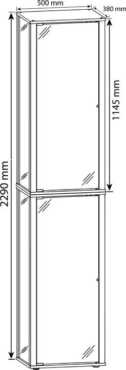 Immagine prodotto VCM Espositore da collezione in legno e vetro Kavis XXL (50 x 30 cm)