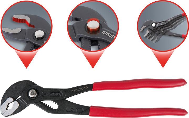 Actual product image KS Tools Water pump pliers, push button adjustment (240 mm)