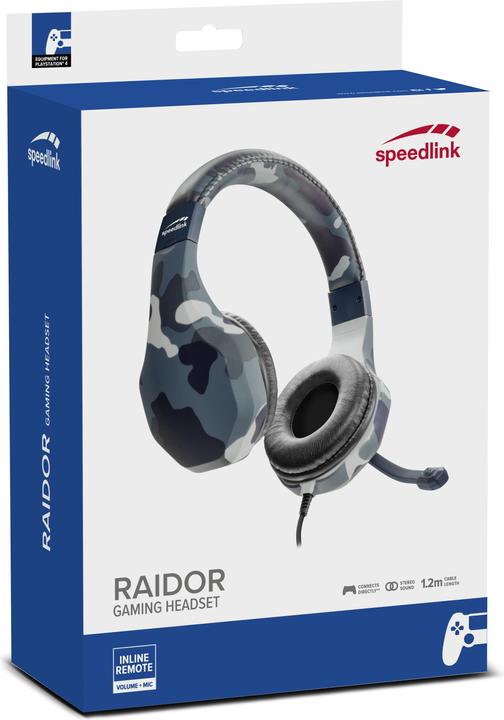Actual product image Speedlink Raidor PS4 headset, black (SL-450303-BE) (Cable)