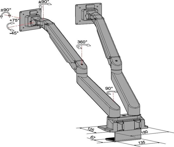Produktbild Multibrackets M Deskmount (Tisch, 32")
