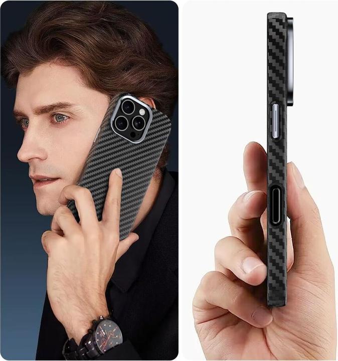 Produktbild 4Kom Ion Carbon MagSafe iPhone 16 Case - Black/Grey (Apple iPhone 16)